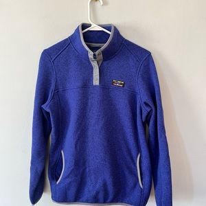 Ll bean | purple pullover knit fleece jacket